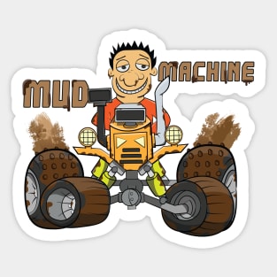 Orange Mud Machine Sticker